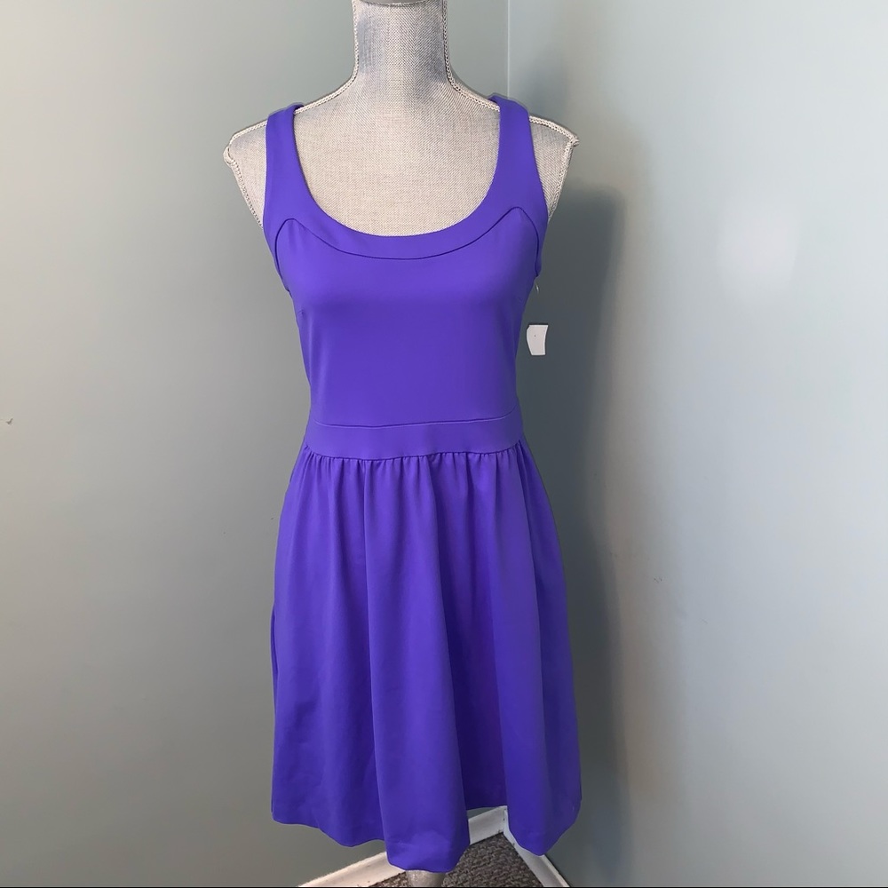 ANTHROPOLOGIE CYNTHIA ROWLEY Racer back Purple summer Dress size medium NWT